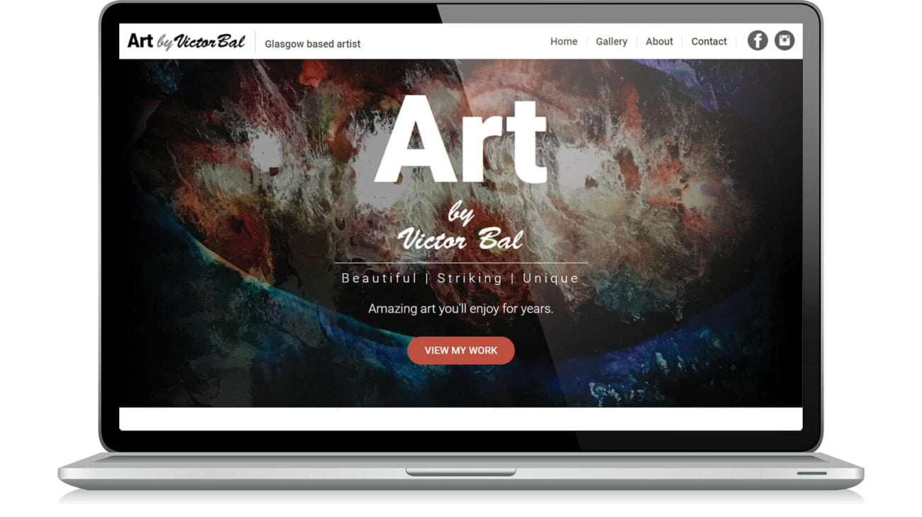 Website design for Art By Victor Bal