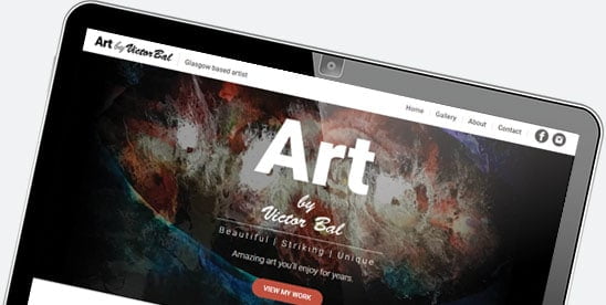 Website design for Art by Victor Bal